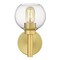 Z-Lite Sutton Wall Sconce, 1-Light, 6 In.W x 7 In.L x 10.25 In.H, Brushed Gold/Clear 7502-1S-BG - alternate 5